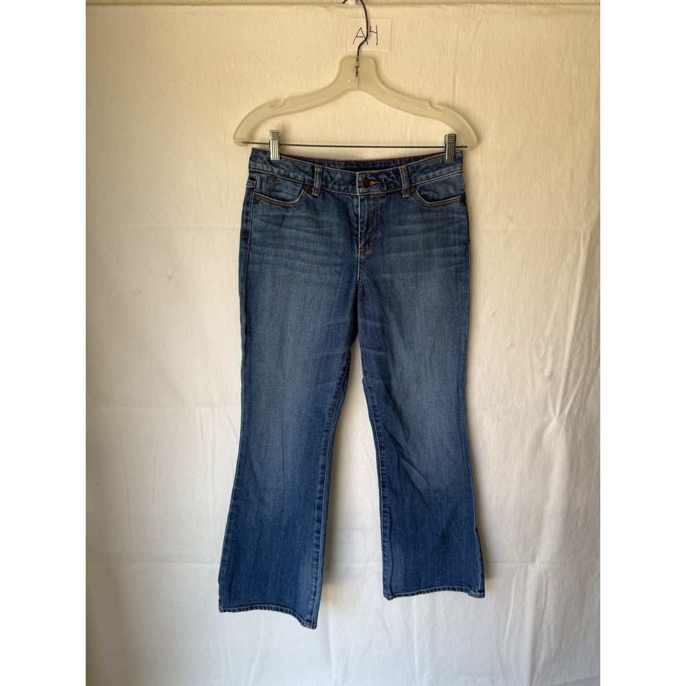 Talbots Women Blue Bootcut Jeans Medium Wash Mid Rise Stretch Denim size 11/10